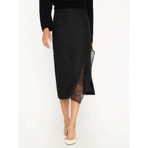 NEW BROCHU WALKER camille skirt in black